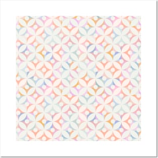 Pastel Geo Tiles Posters and Art